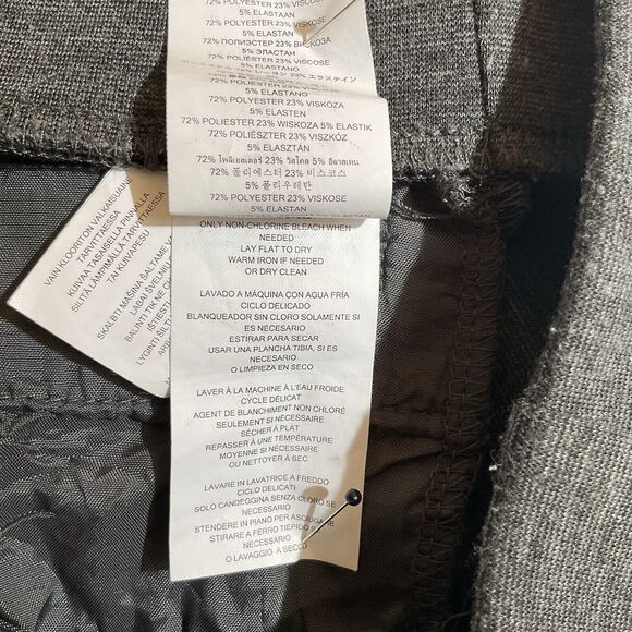 Michael Kors Charcoal Gray Seamed Zip Pockets Ponte Knit Ankle Pants, 8 - Picture 11 of 15